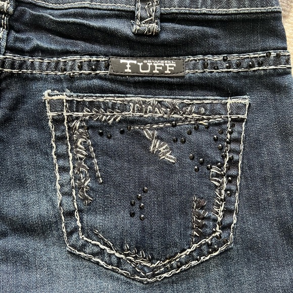 Cowgirl Tuff Shorts ‘Junkyard Bling’ Dark Denim Size 29 - Picture 5 of 8